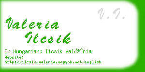 valeria ilcsik business card